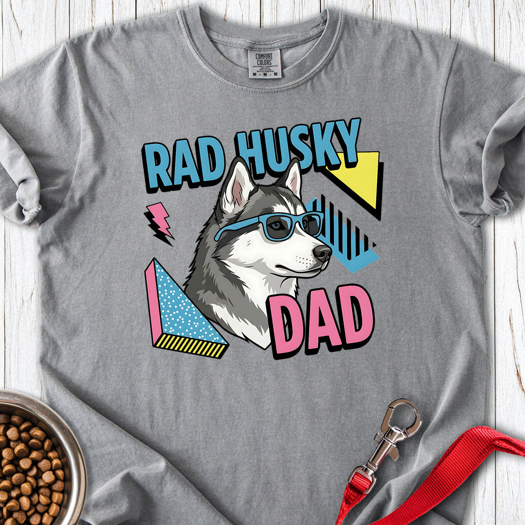 Rad Husky Dad Premium Tee Grey