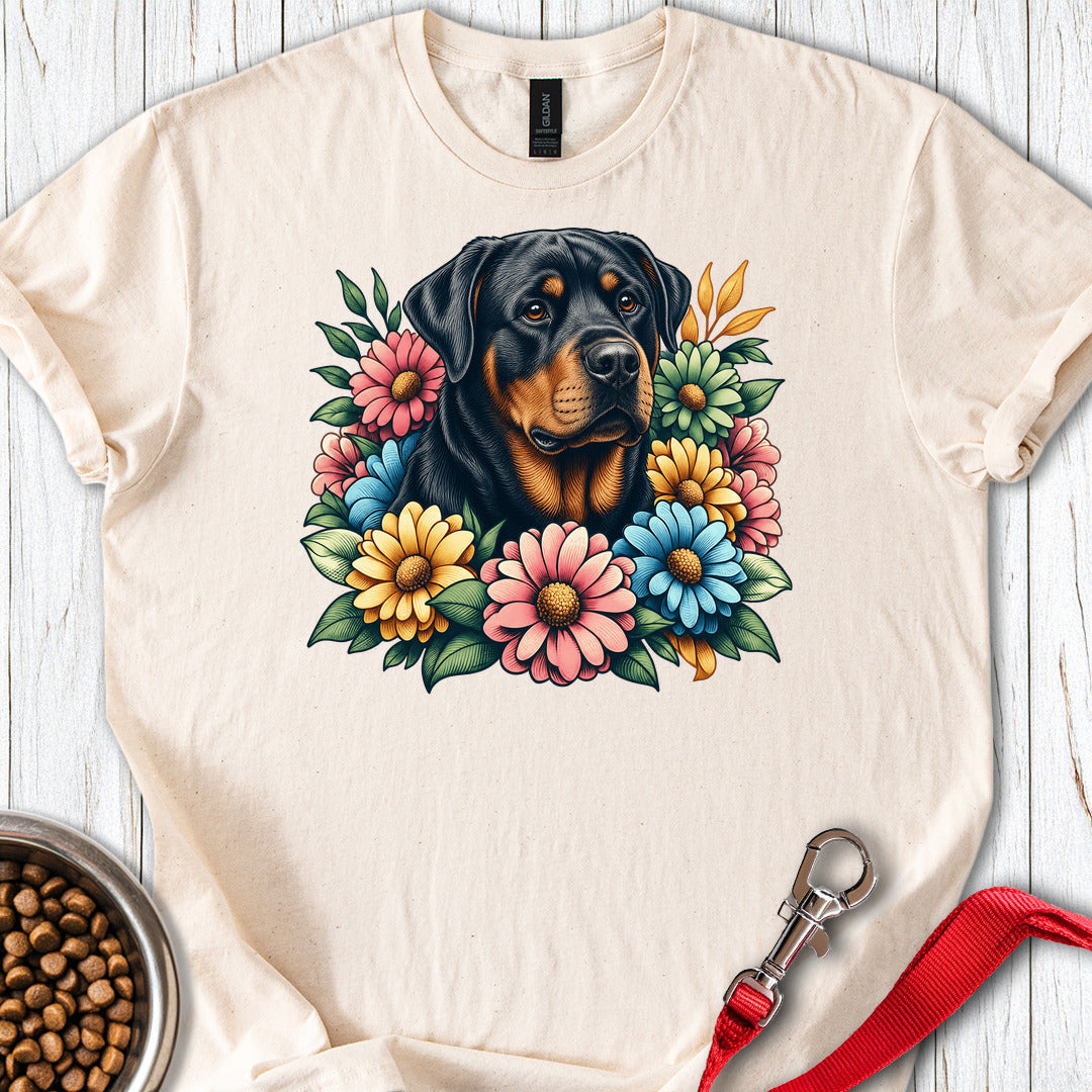 Rottweiler Flower Wreath — Natural