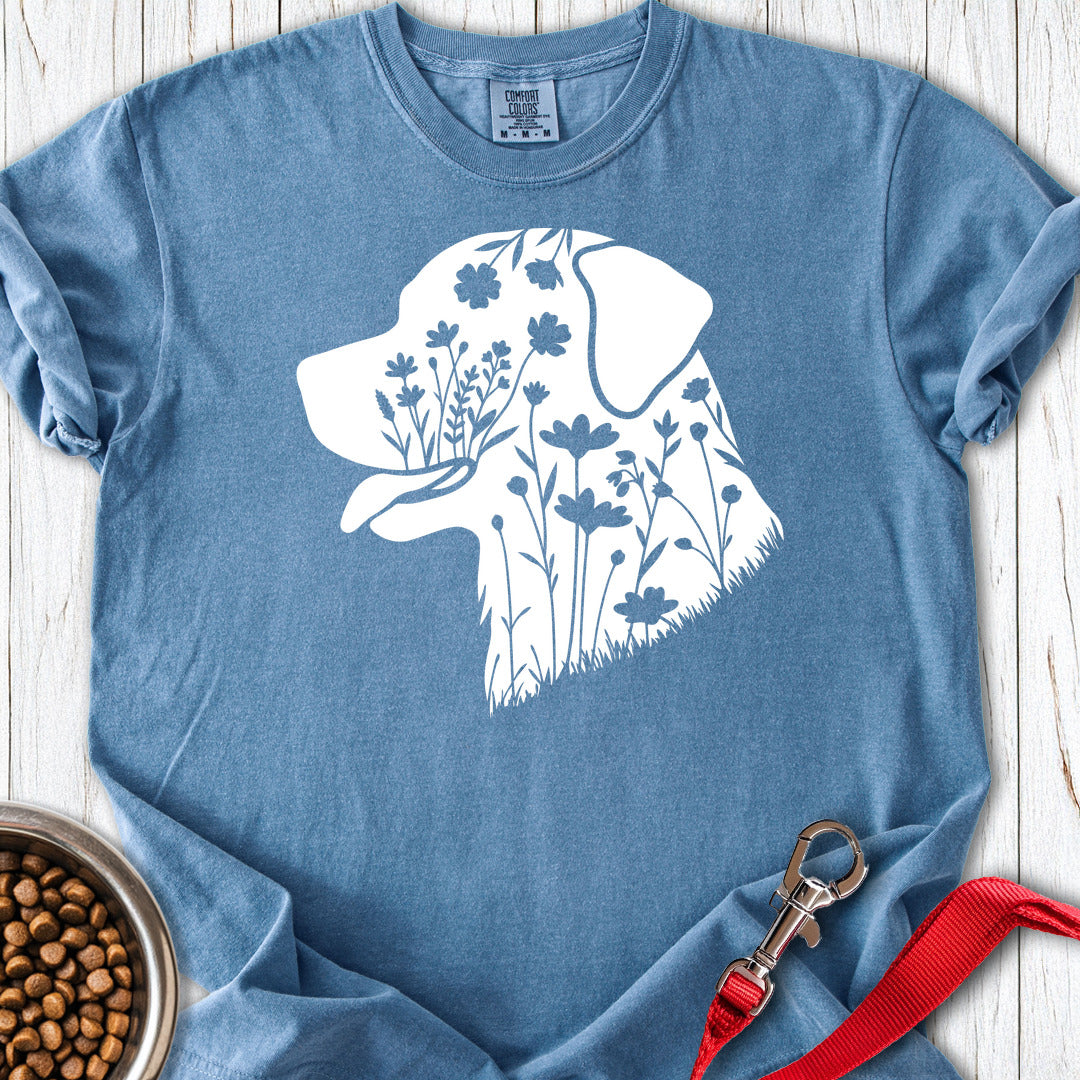 Rottweiler Flowers Premium Tee — Blue Jean