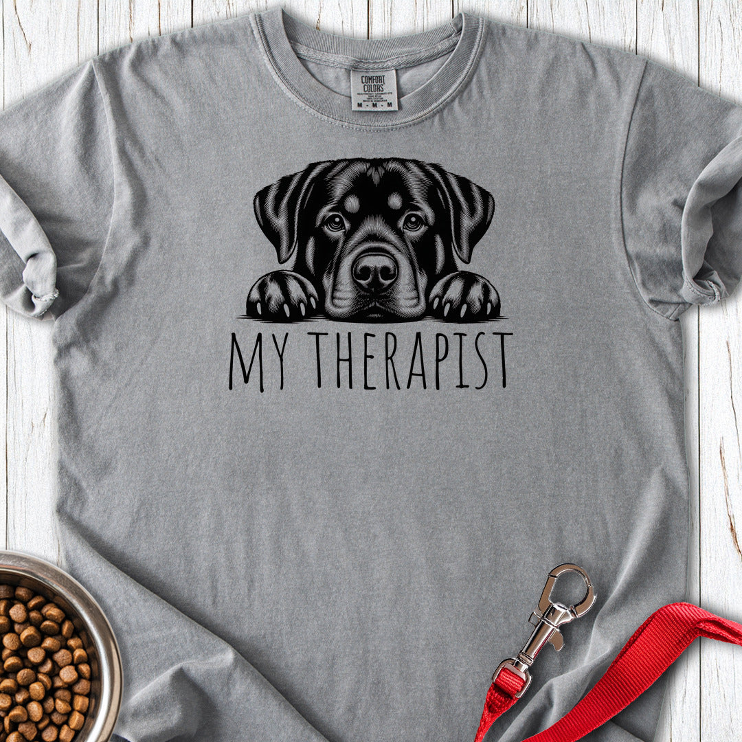 Rottweiler My Therapist Premium Tee — Grey