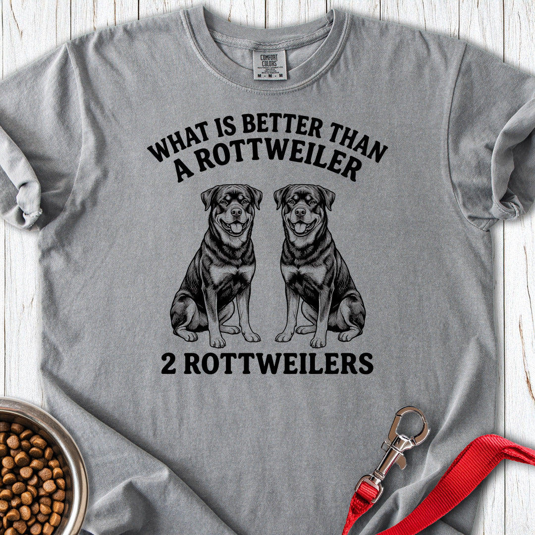 Rottweiler What Is Better Than One Premium Tee — Grey