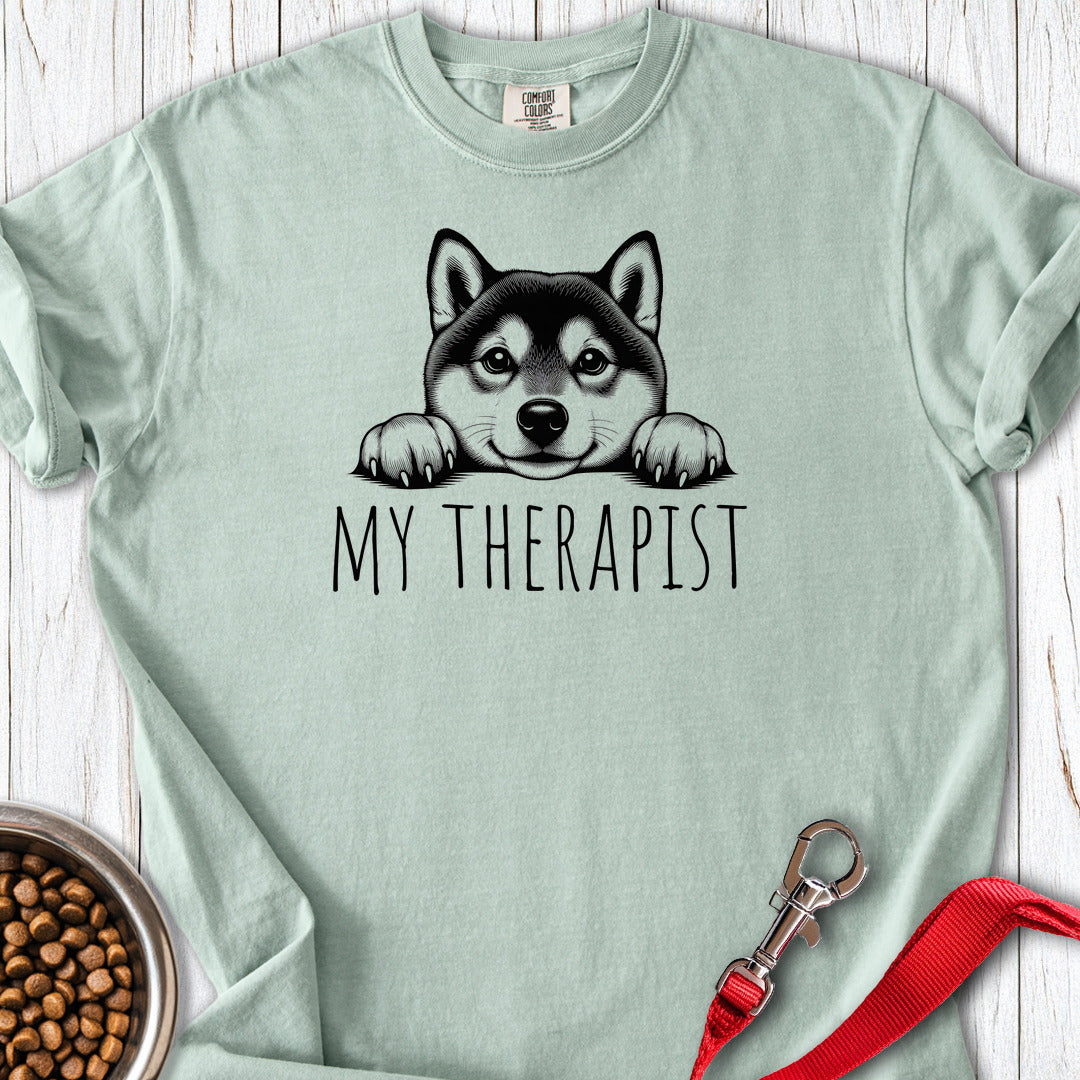 Shiba Inu My Therapist Premium Tee — Bay