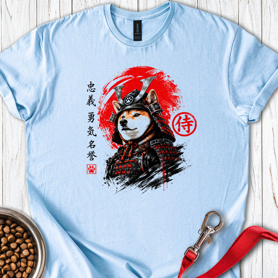 Shiba Inu Samurai Light Blue