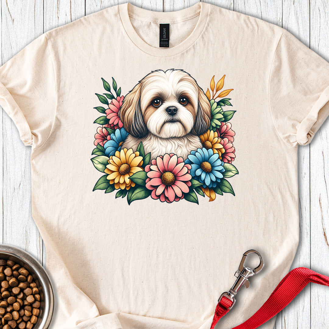 Shih Tzu Flower Wreath β Natural