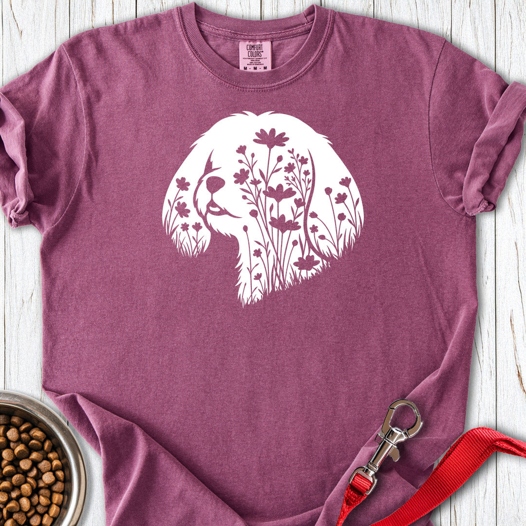 Shih Tzu Flowers Premium Tee — Berry