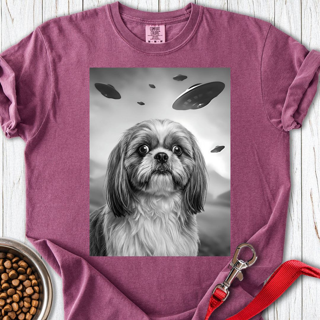 Shih Tzu UFO Premium Tee — Berry