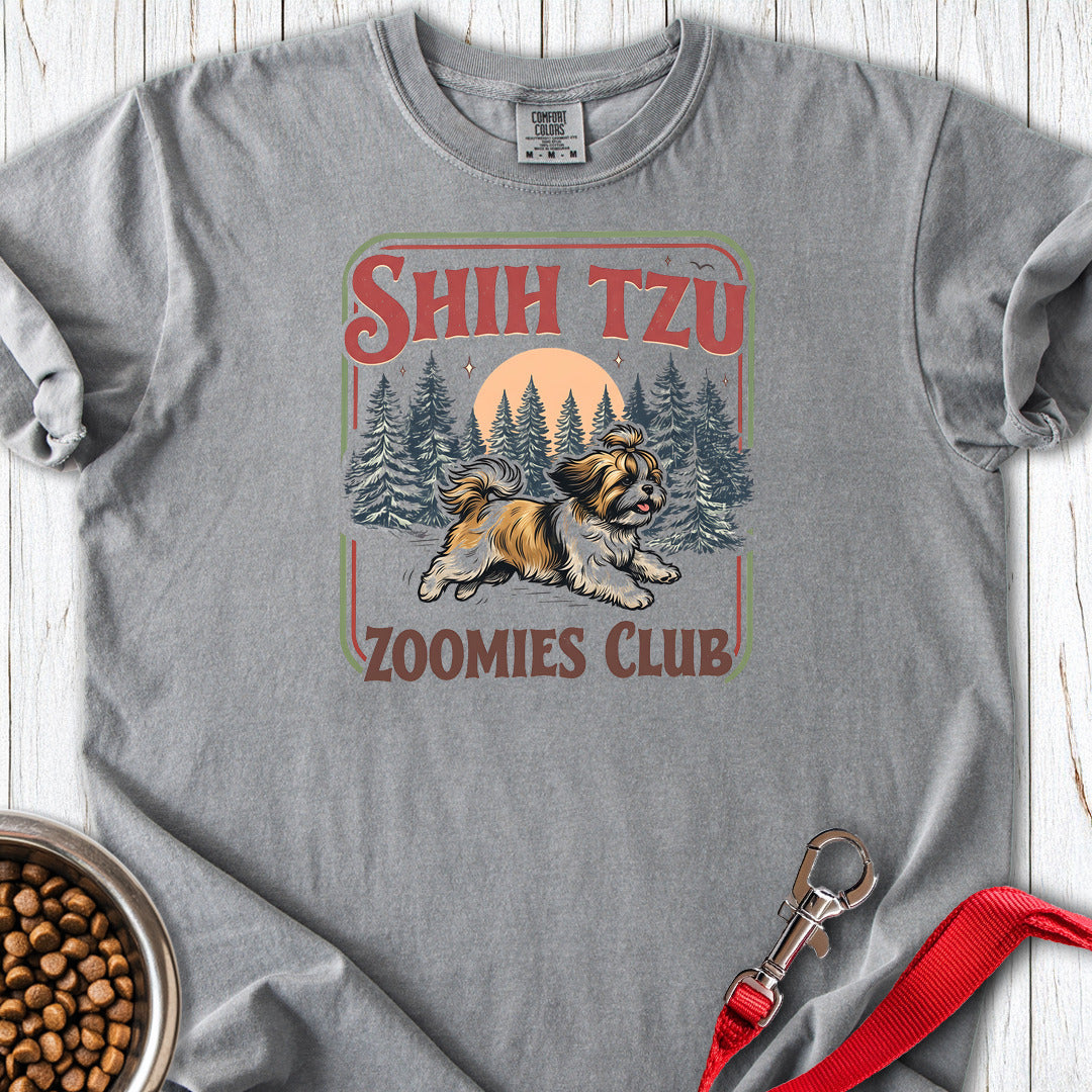 Shih Tzu Zoomies Club Premium Tee — Grey