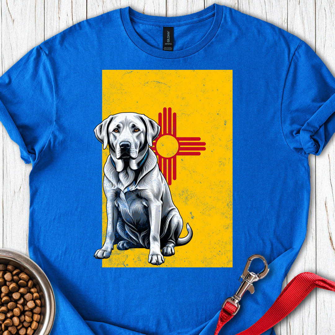 Silver Labrador New Mexico Flag Royal