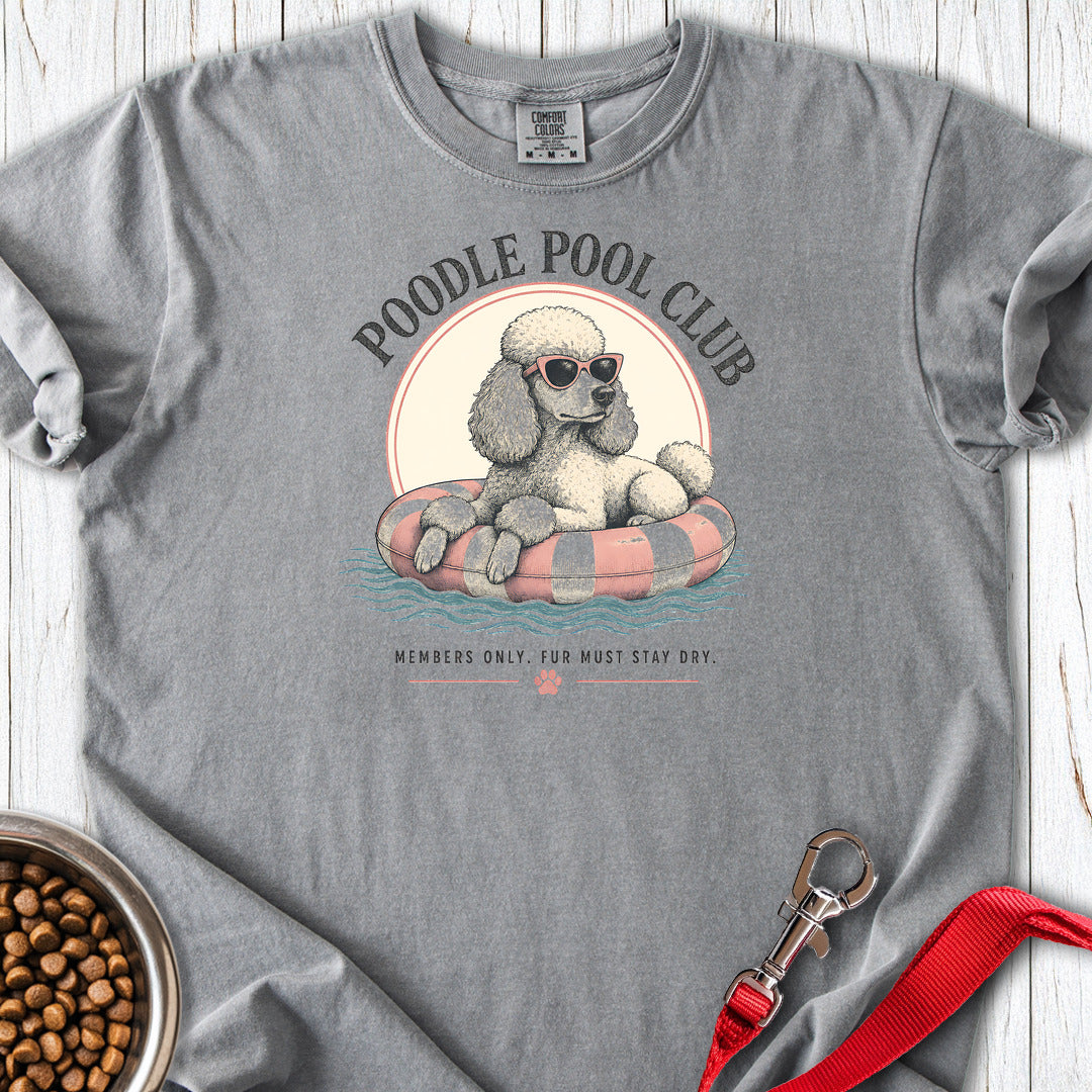 Standard Poodle Pool Club Premium Tee — Grey