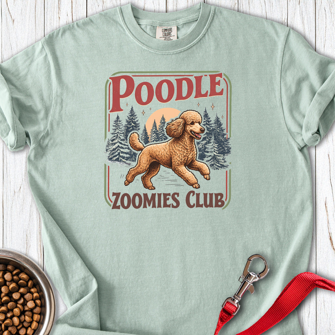 Standard Poodle Zoomies Club Apricot Premium Tee — Bay