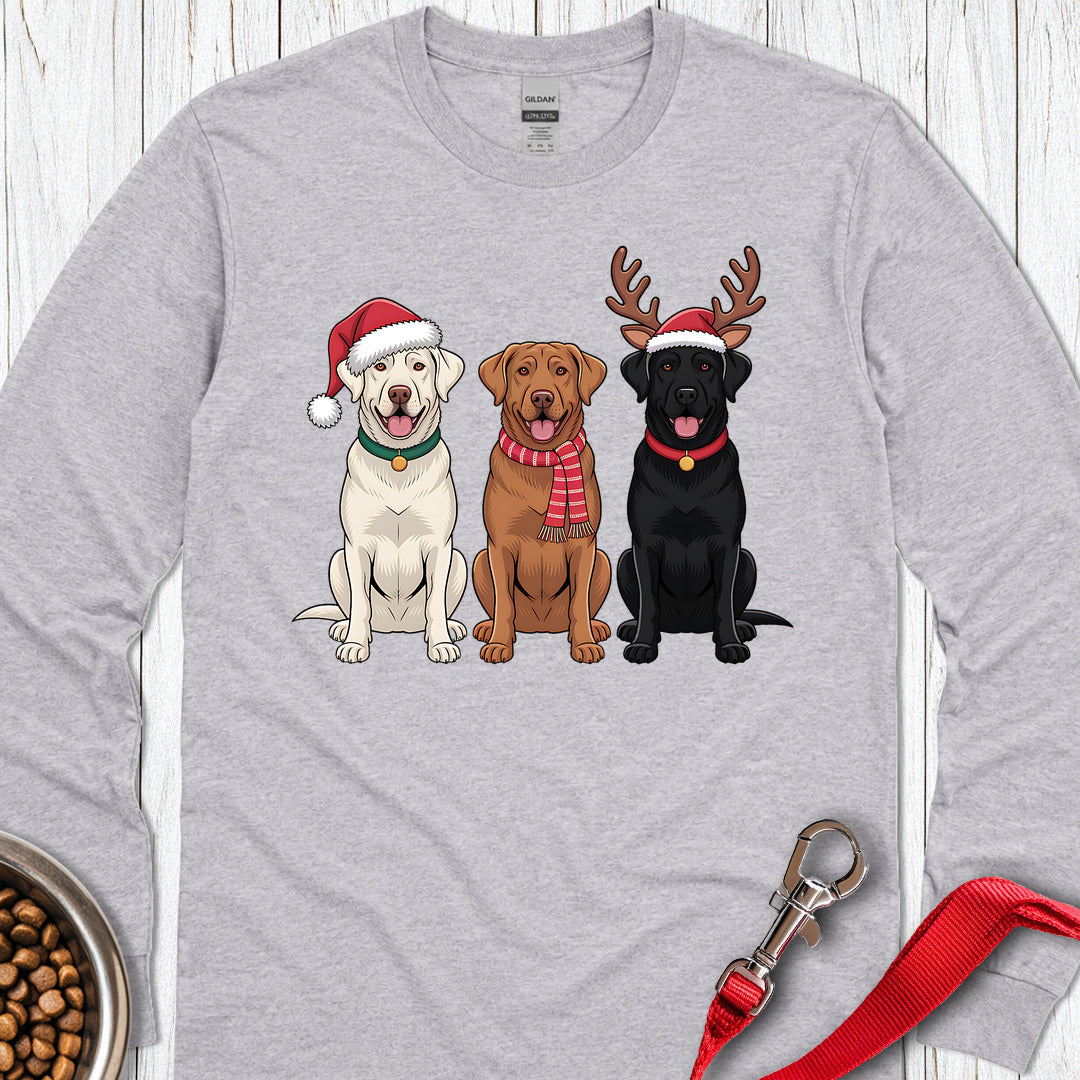 Three Labs Christmas Long Sleeve β Sport Grey