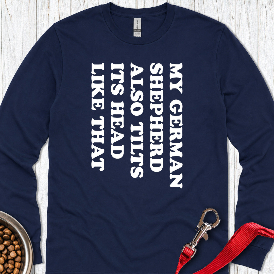 Tilt German Shepherd Long Sleeve β Navy