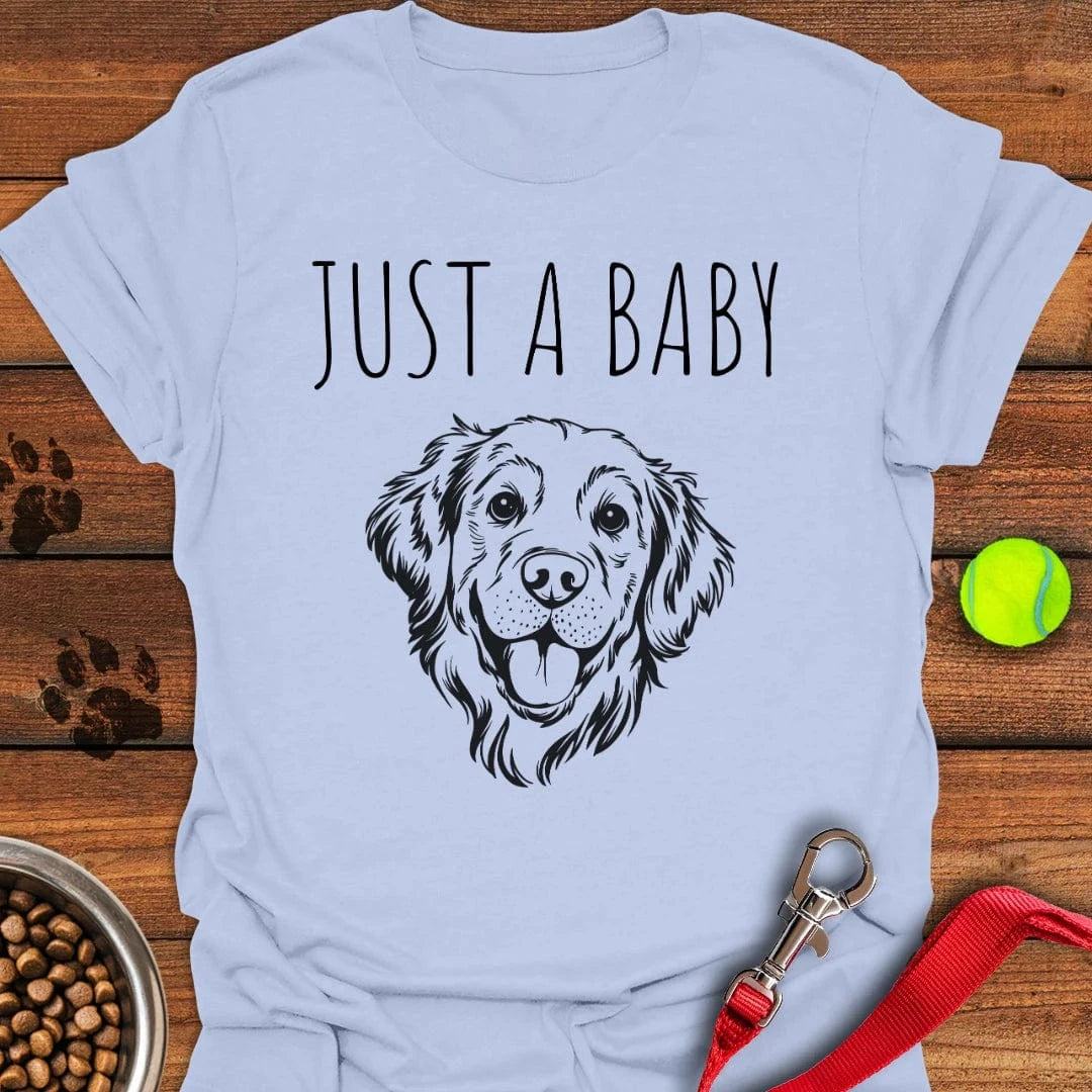 Just a Baby Golden Retriever T-Shirt Light Blue