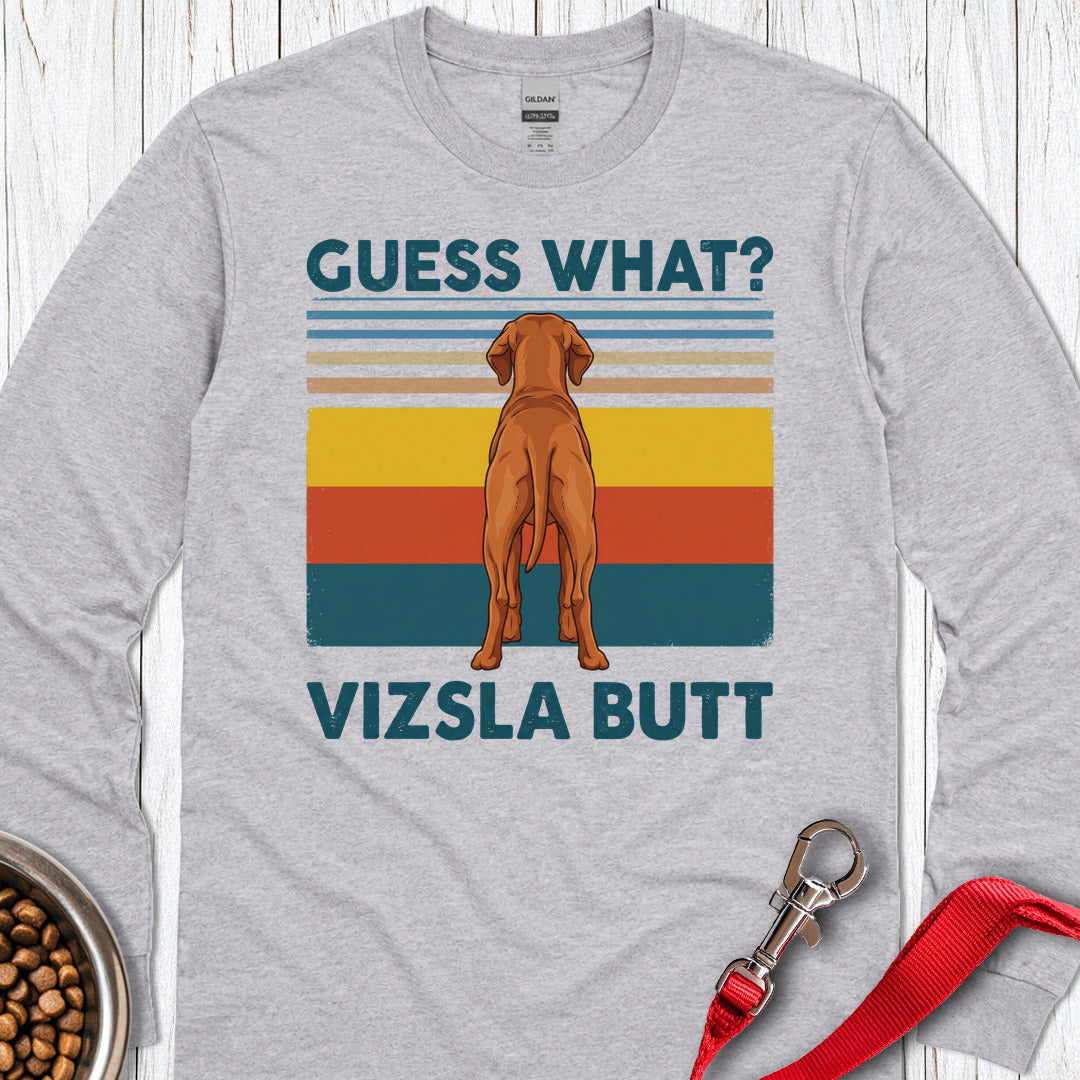 Vizsla Butt Long Sleeve — Sport Grey