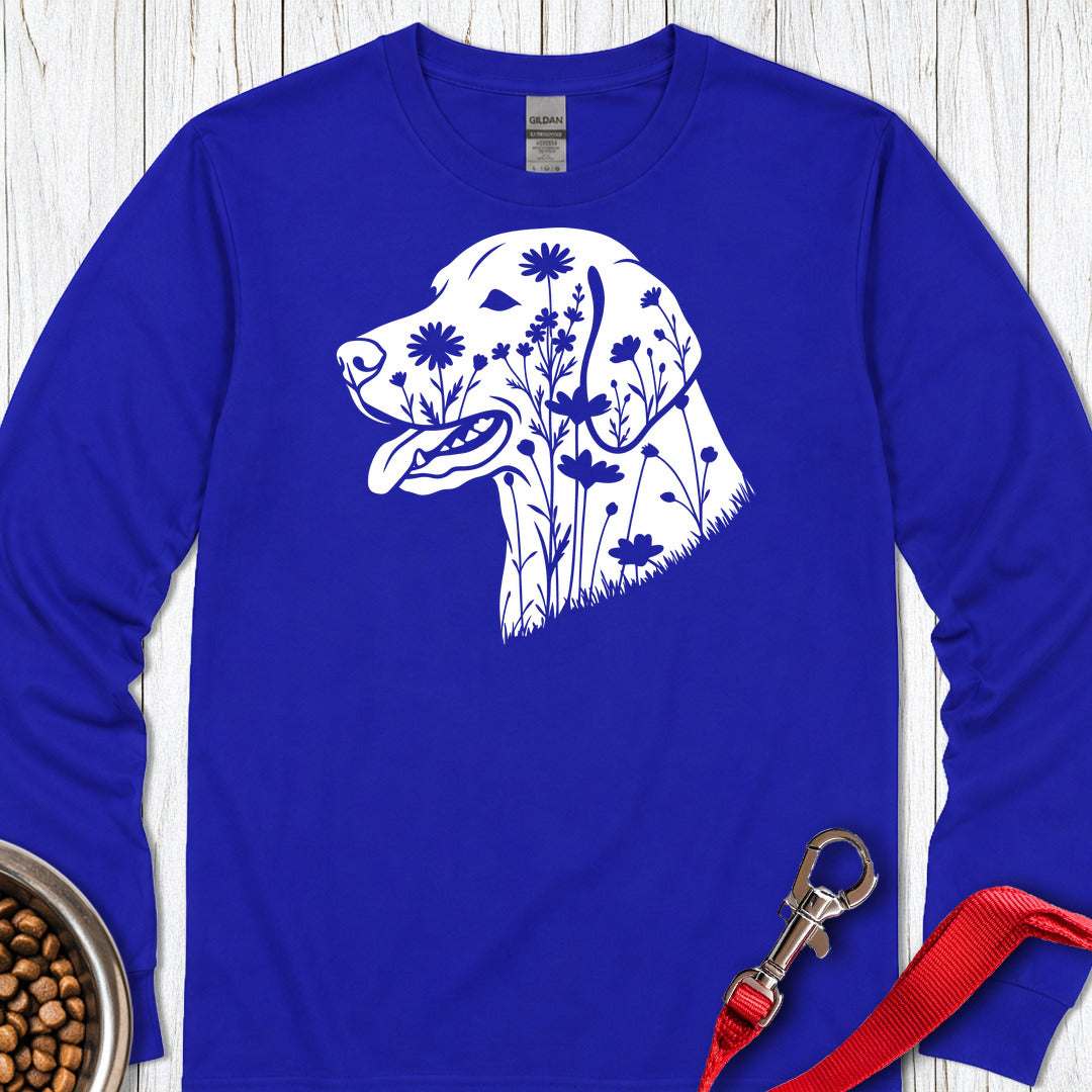 Vizsla Flowers Long Sleeve Royal
