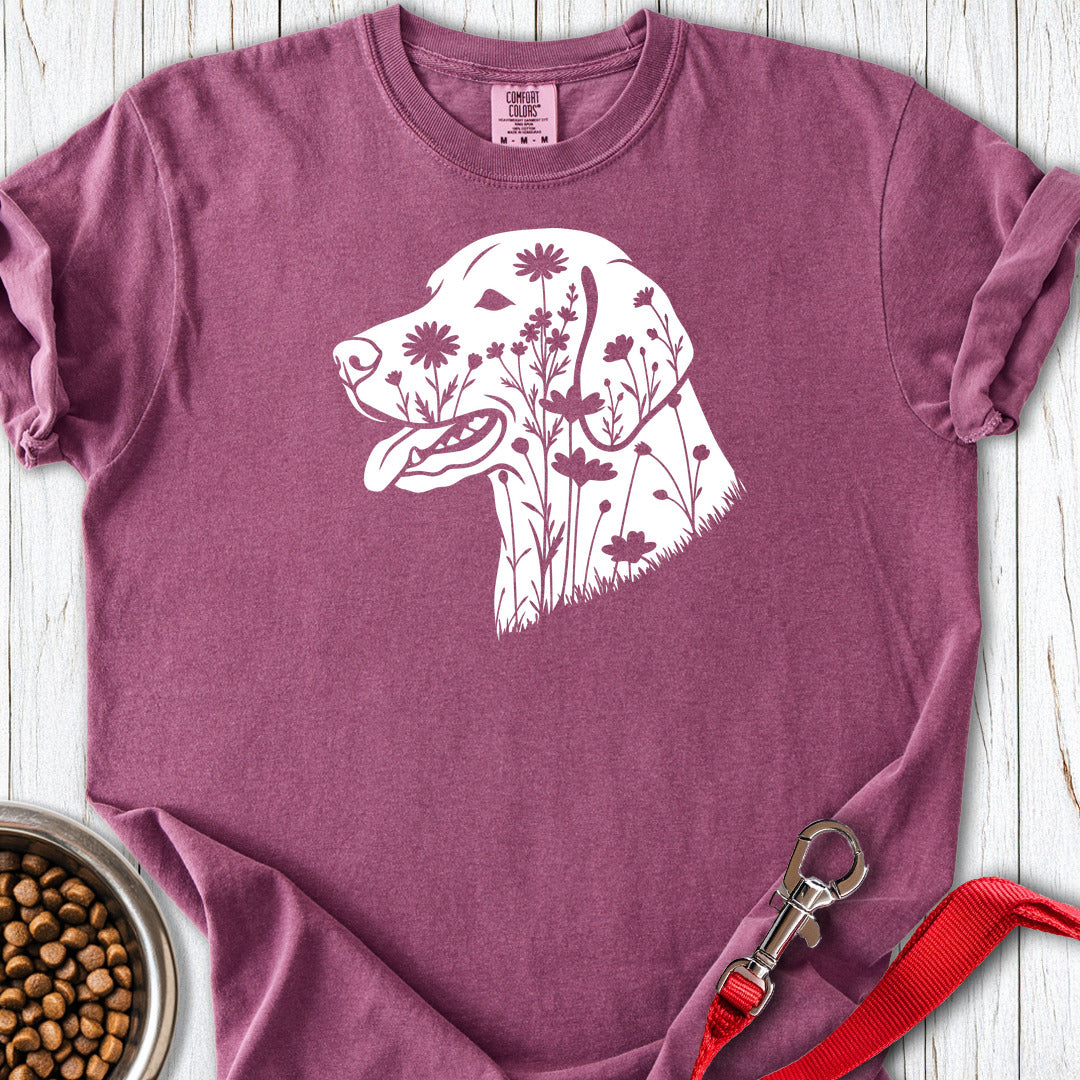 Vizsla Flowers Premium Tee — Berry