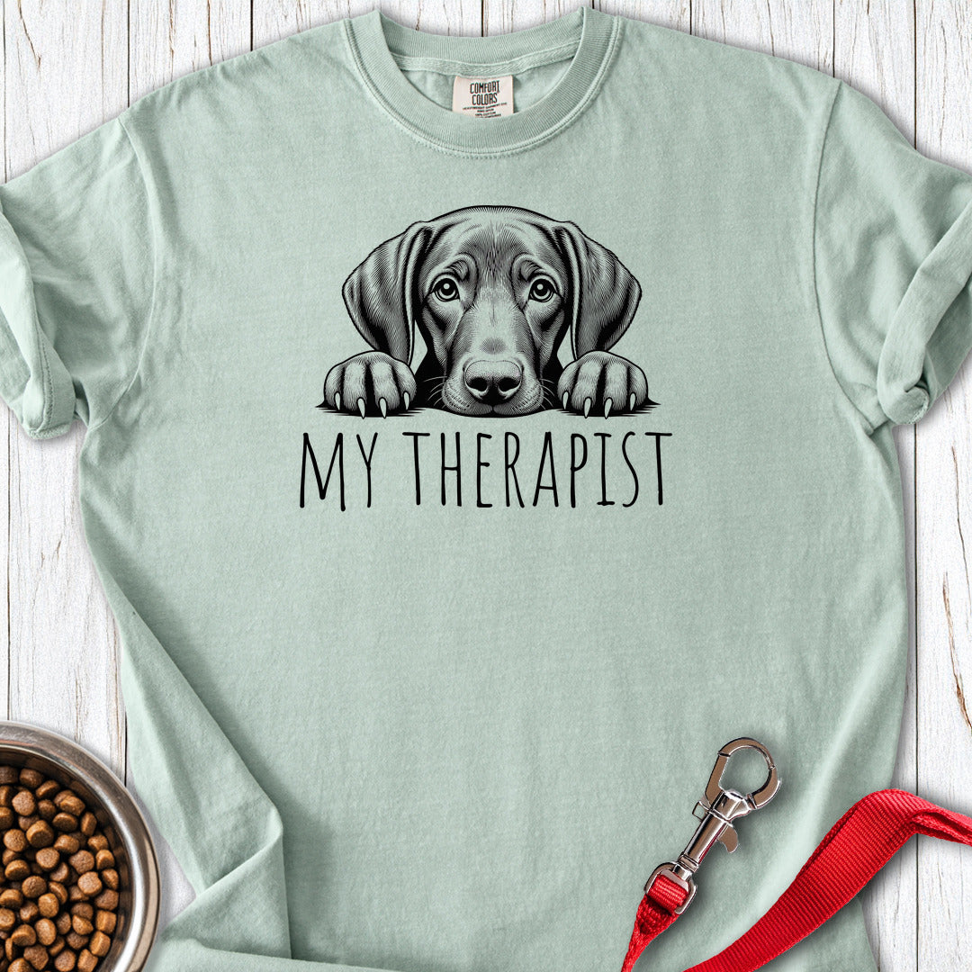 Vizsla My Therapist Premium Tee — Bay