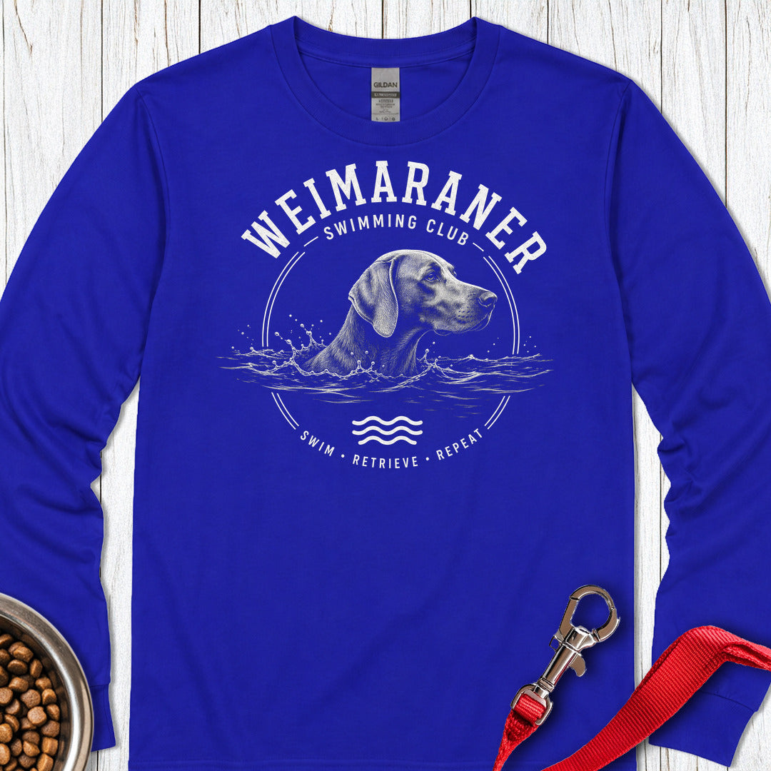 Weimaraner Swimming Club 2 Long Sleeve β Royal