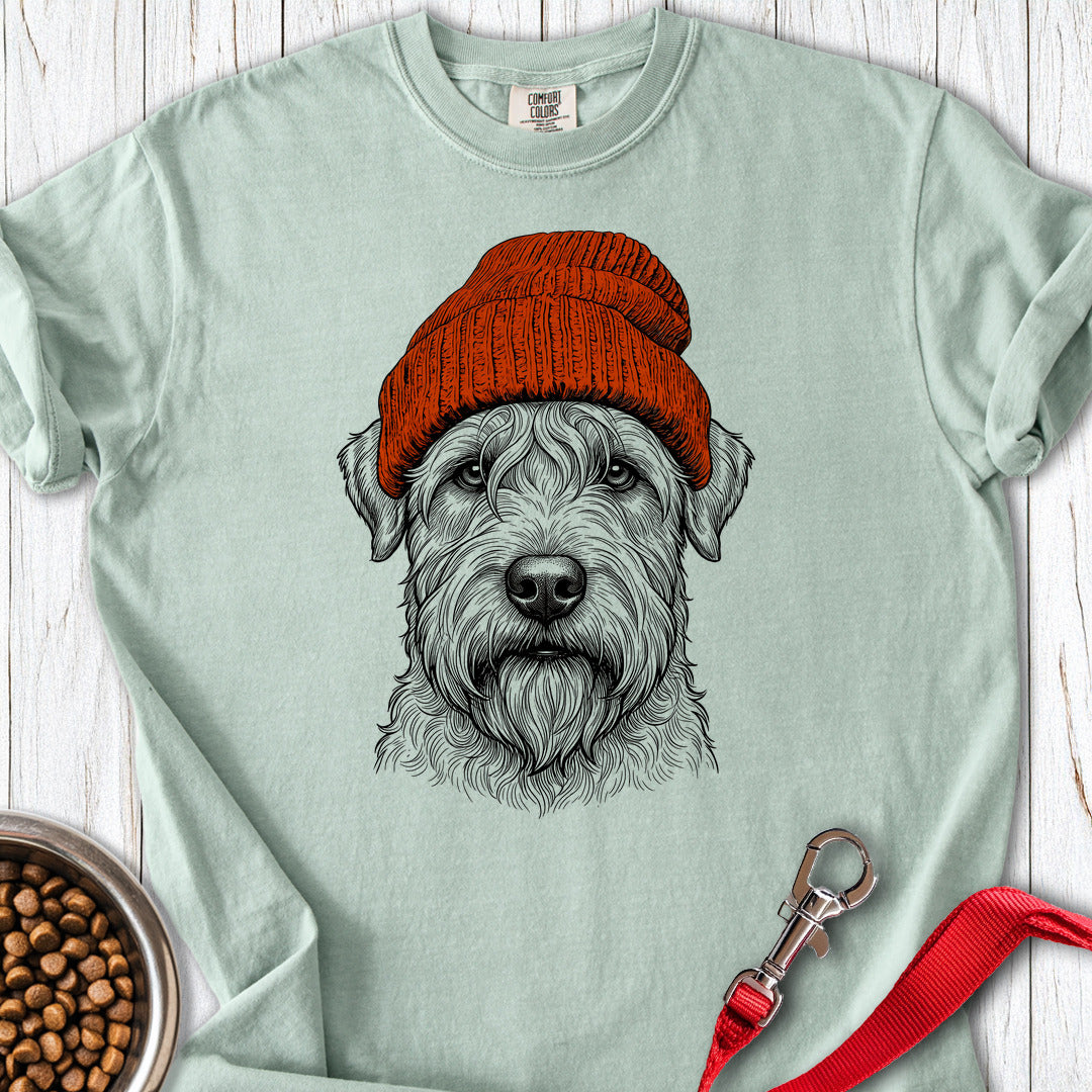Wheaten Terrier Beanie Premium Tee — Bay