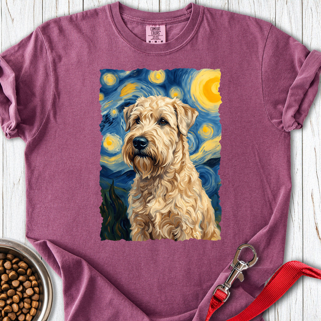 Wheaten Terrier Van Gogh Premium Tee — Berry
