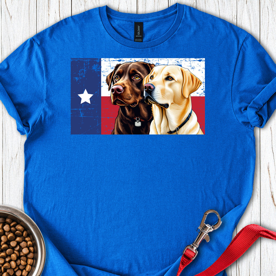 Yellow & Chocolate Lab Texas Flag Royal