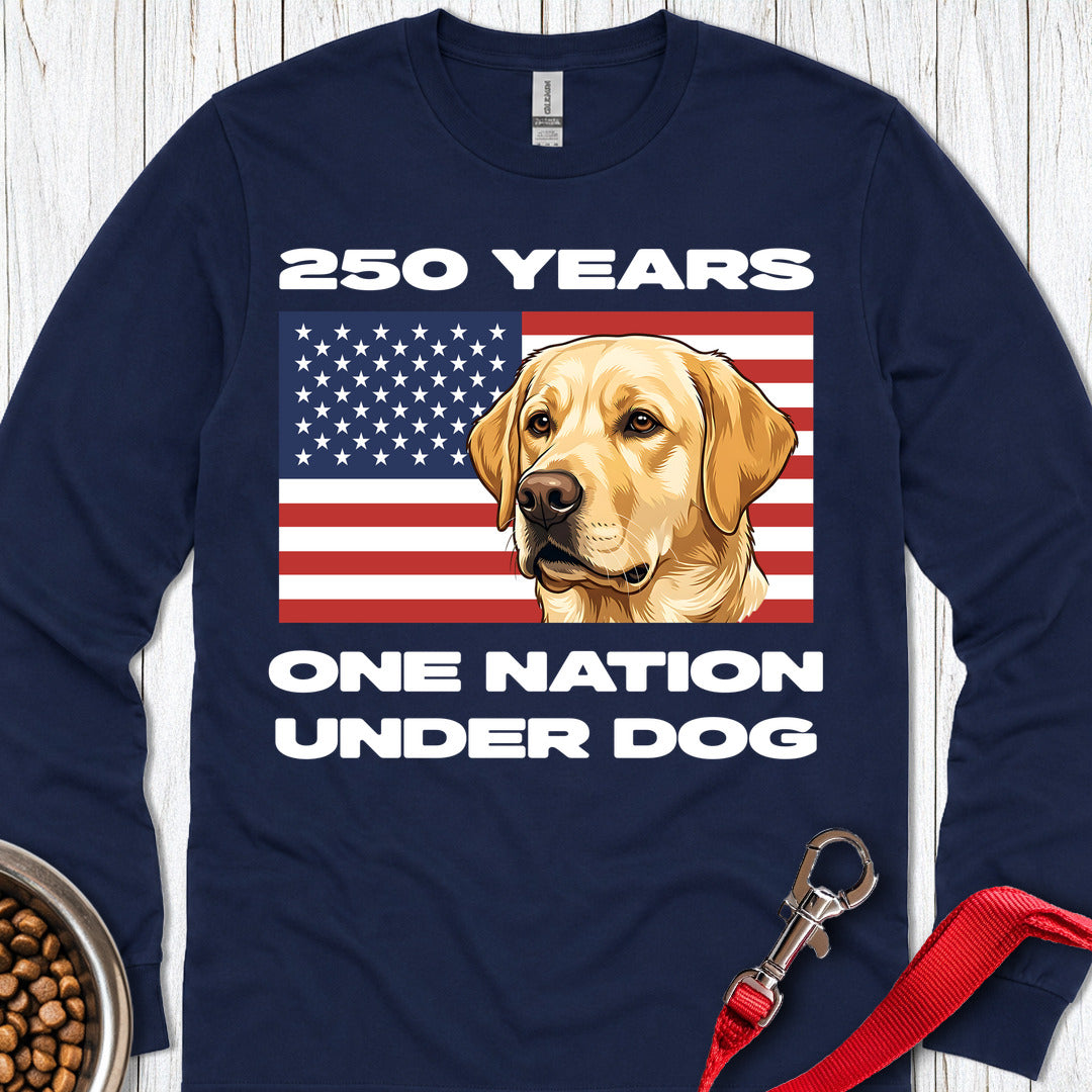 Yellow Labrador 250 Years USA Long Sleeve β Navy