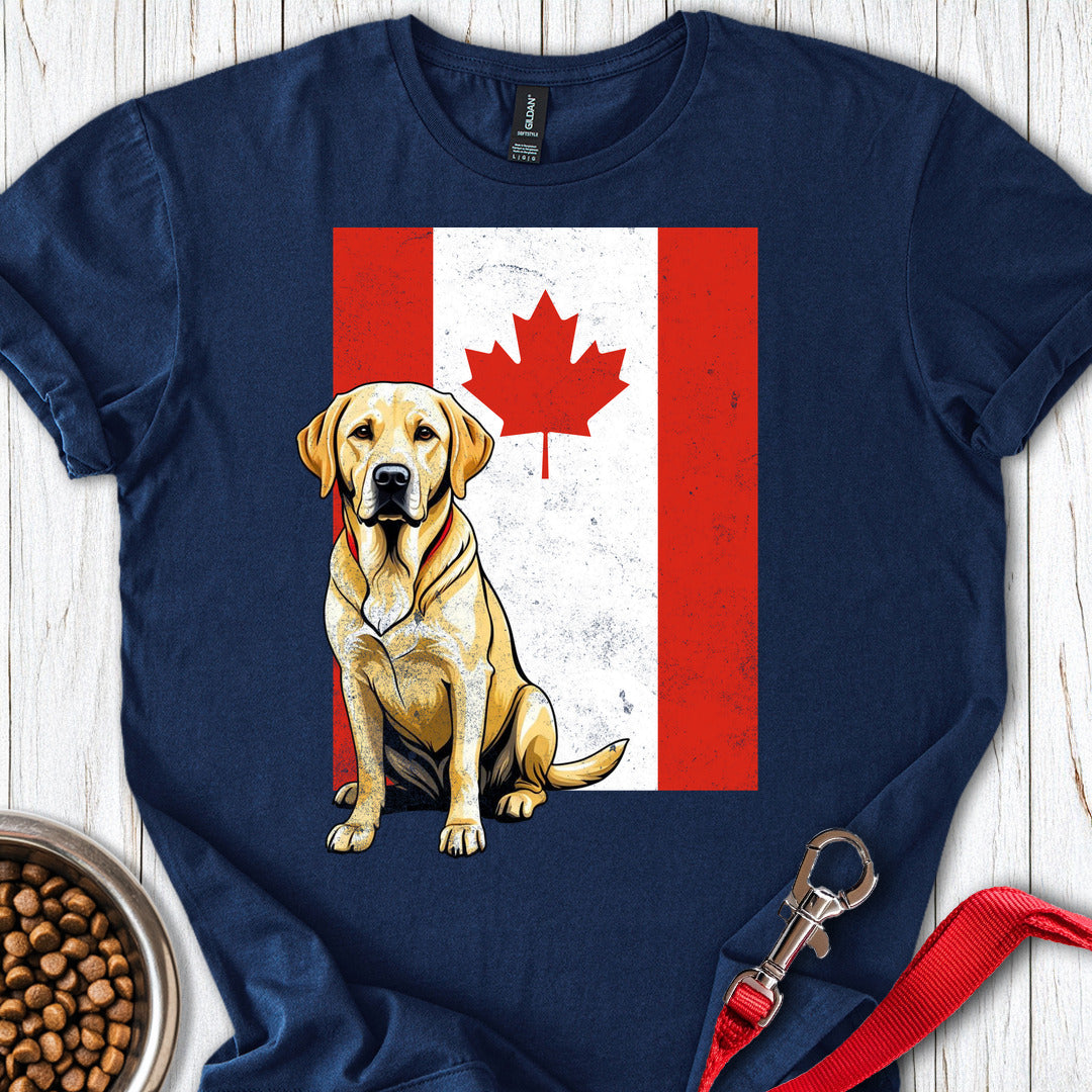 Yellow Labrador Canada Flag Navy