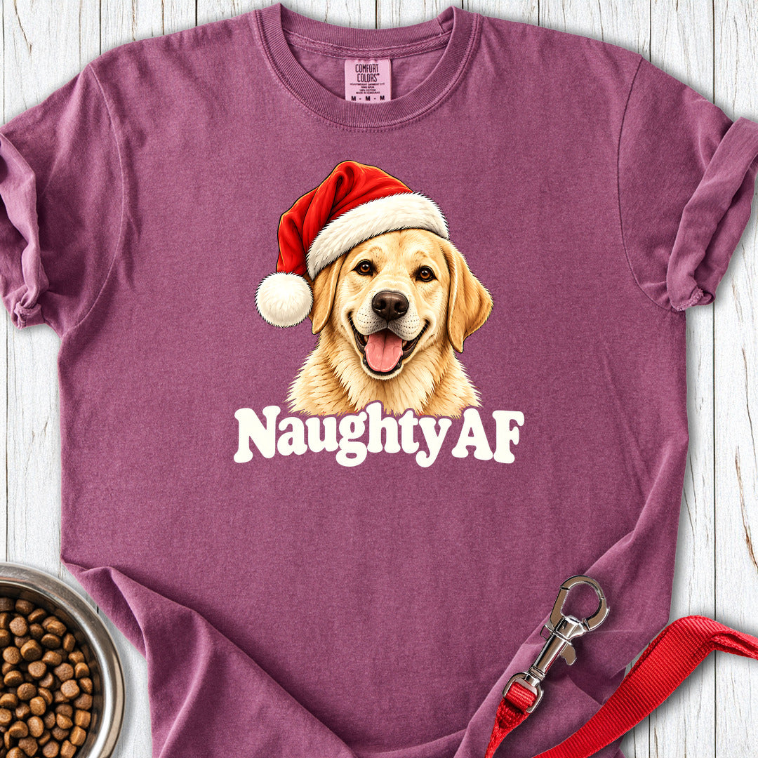 Yellow Labrador Christmas Naughty Premium Tee Berry
