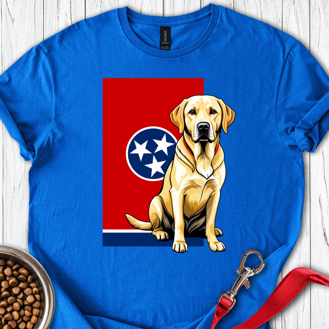 Yellow Labrador Tennessee Flag Royal