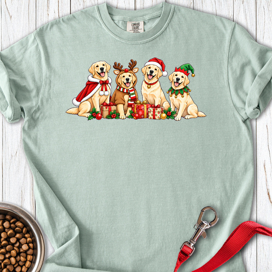 Yellow Labradors Group Christmas Premium Tee Bay