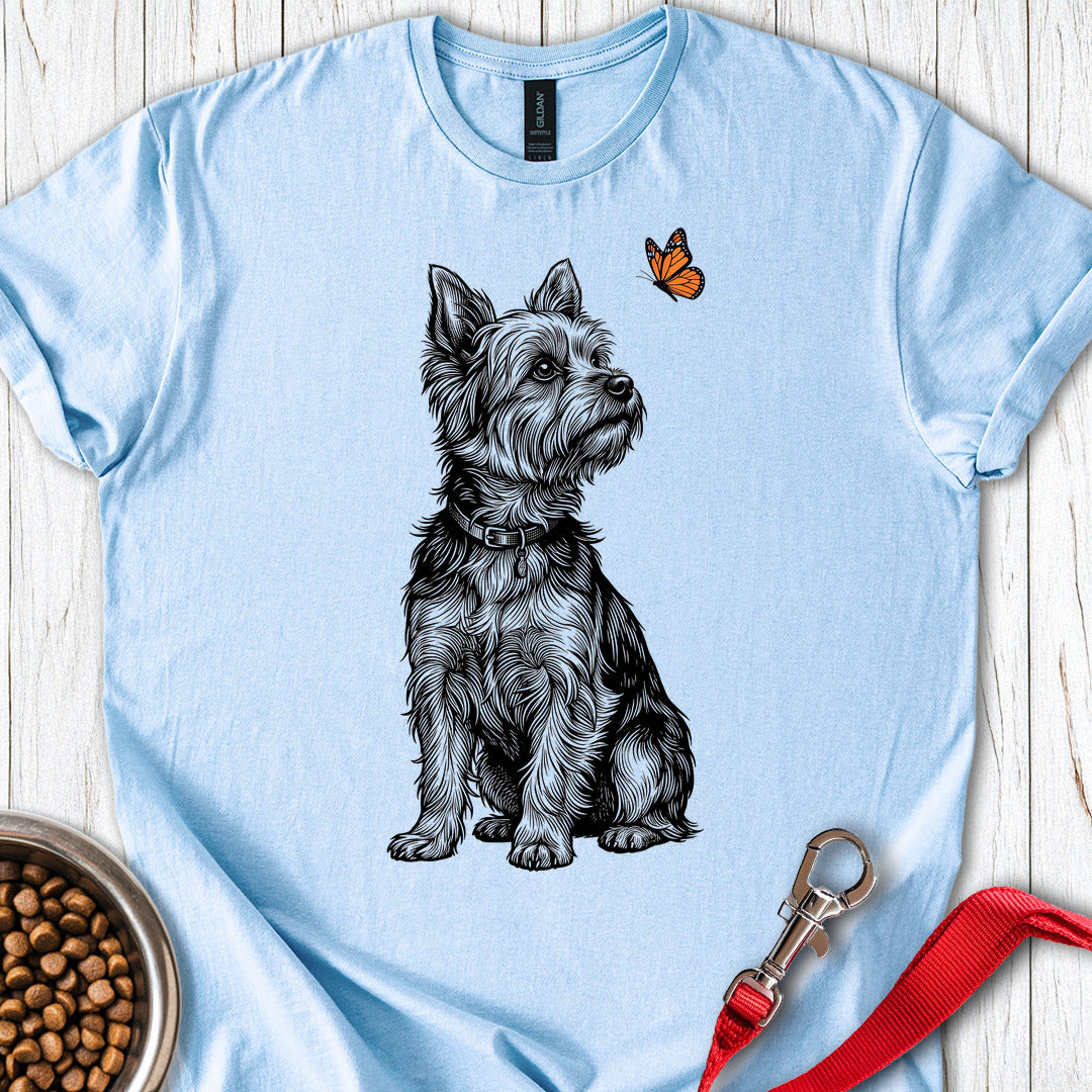 Yorkshire Terrier Butterfly Light Blue