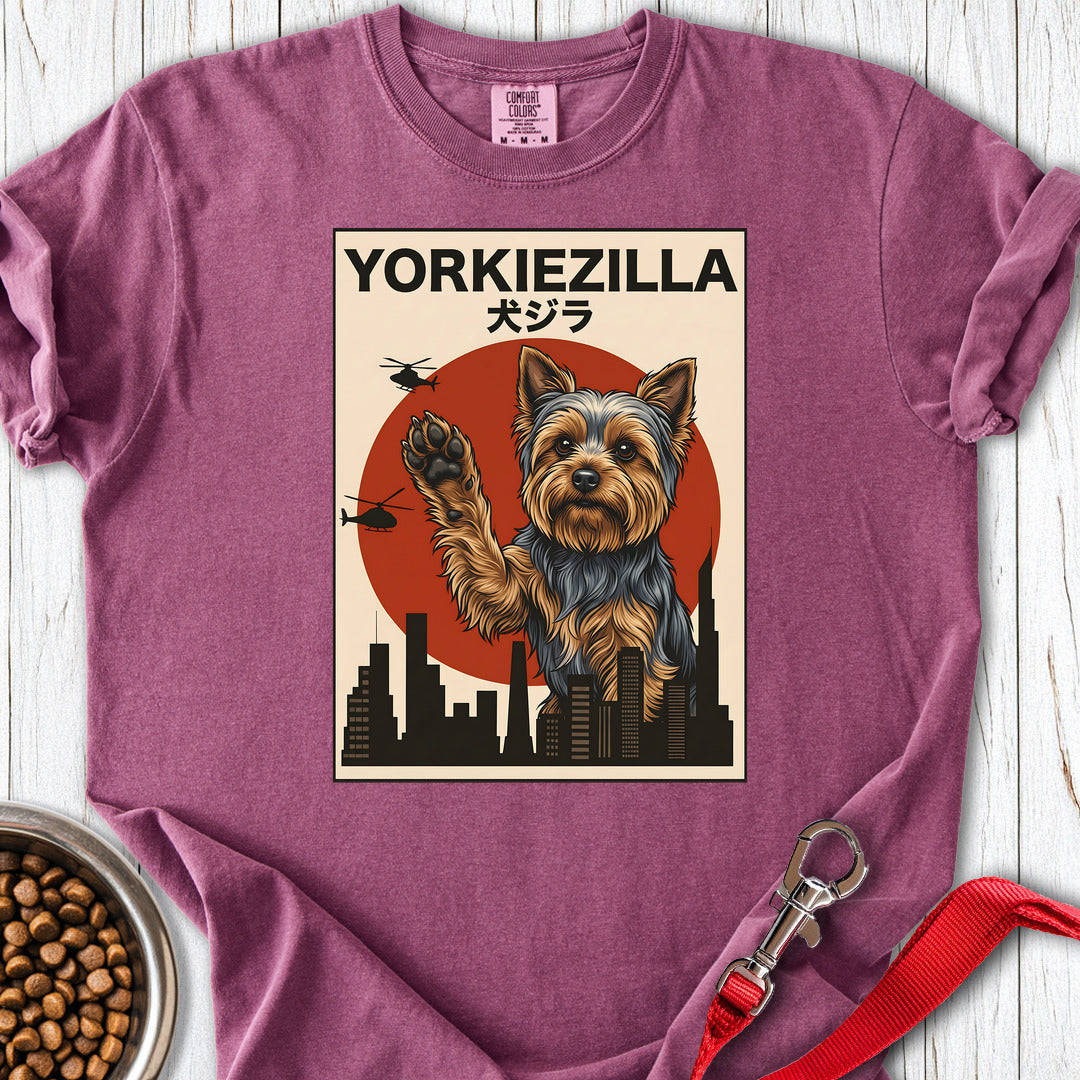 Yorkshire Terrier Yorkiezilla Premium Tee Berry