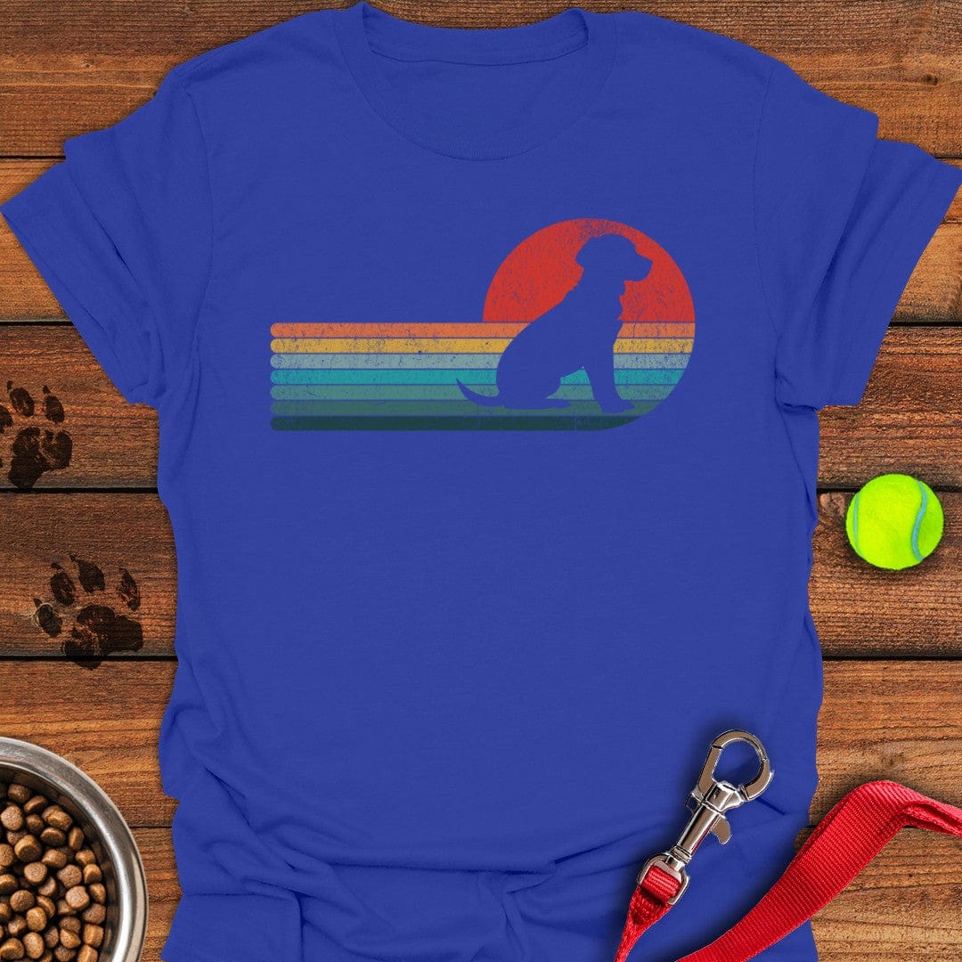 Labrador Retro Sunset T-Shirt Royal