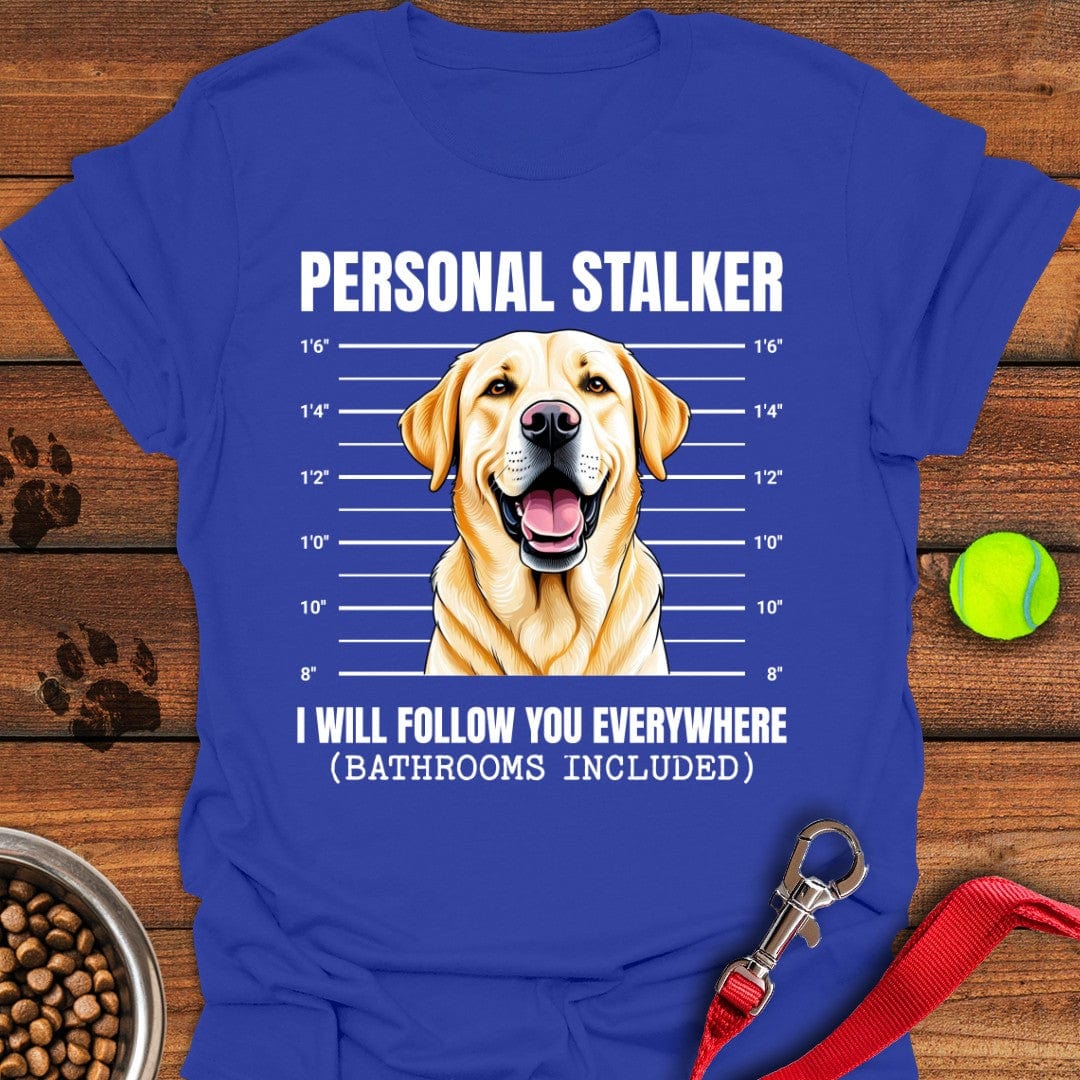 Funny Yellow Labrador Mugshot T-Shirt Royal