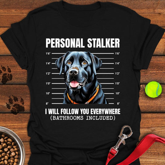 Funny Black Labrador Mugshot T-Shirt Black