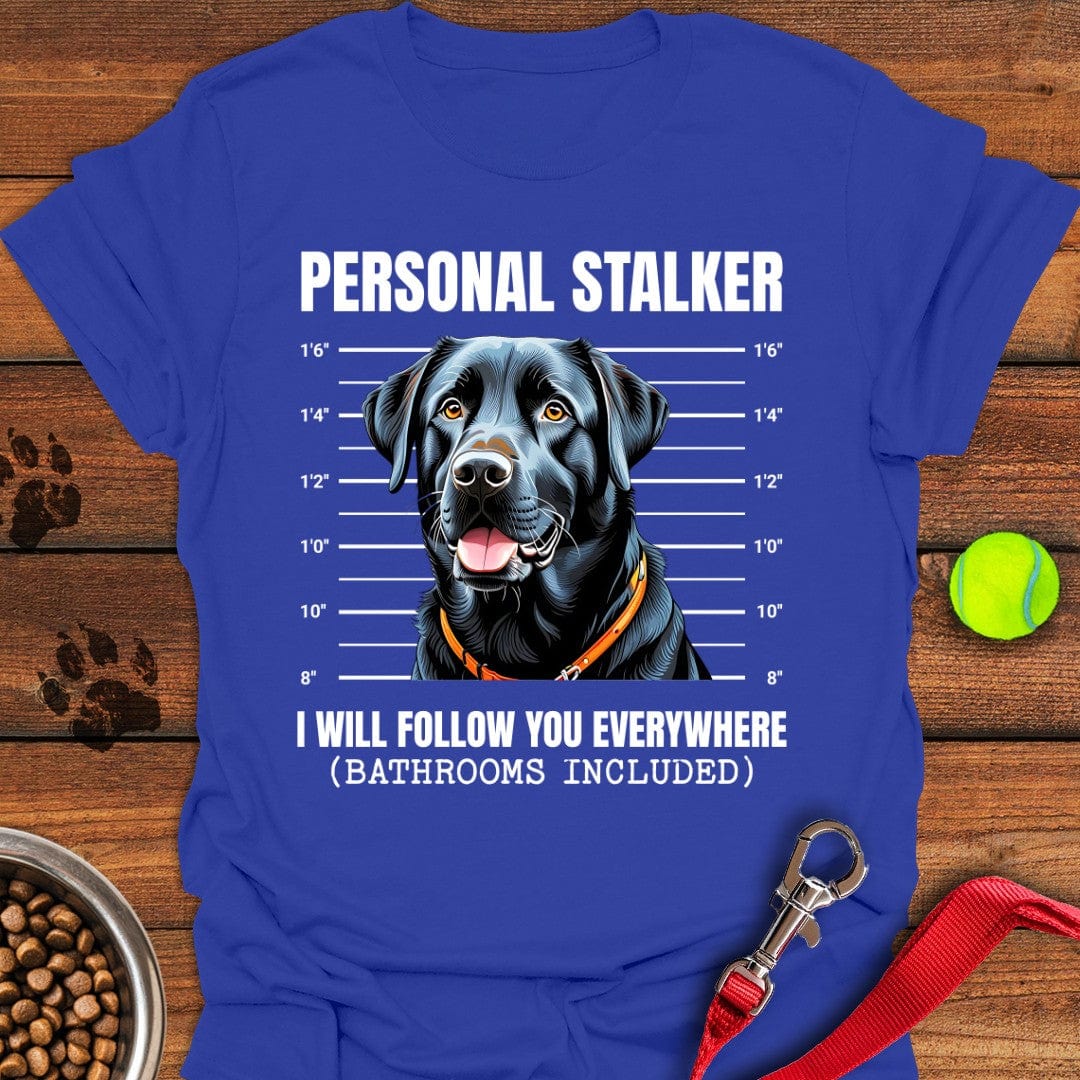 Funny Black Labrador Mugshot T-Shirt Royal