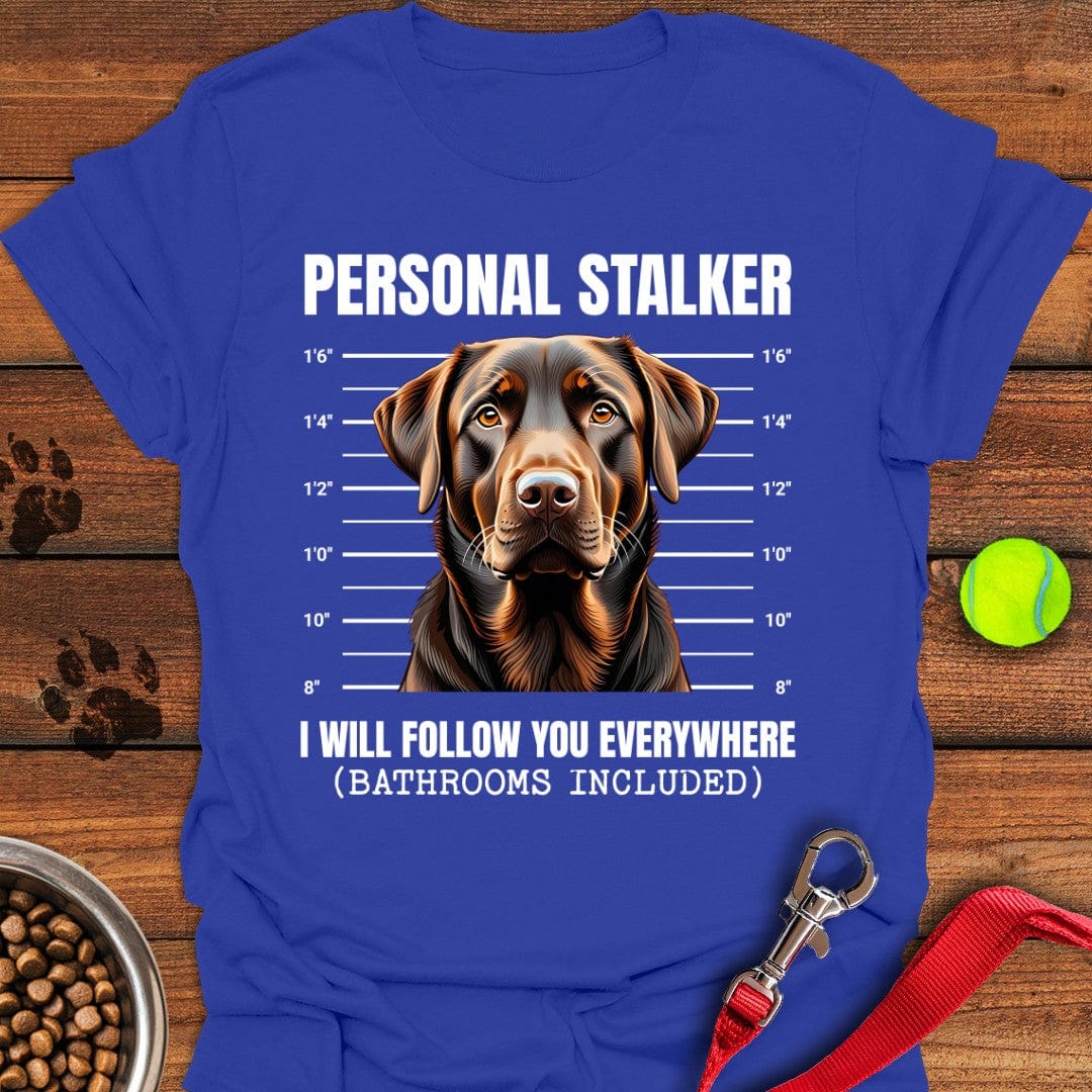 Funny Chocolate Labrador Mugshot T-Shirt Royal