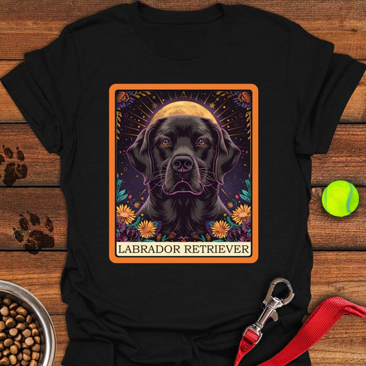 Labrador Tarot Card T-Shirt Black
