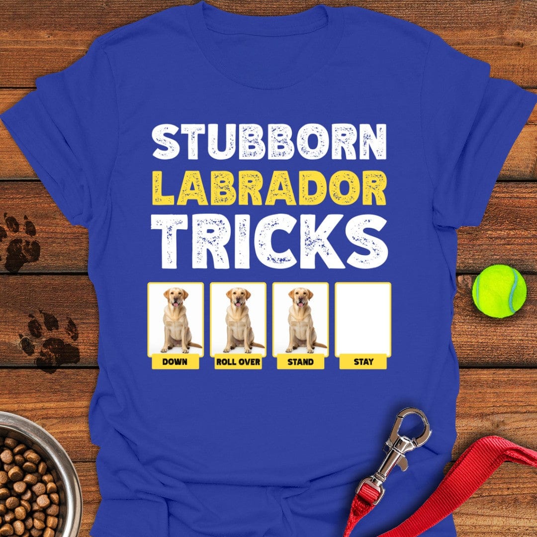 Stubborn Labrador Tricks T-Shirt Royal