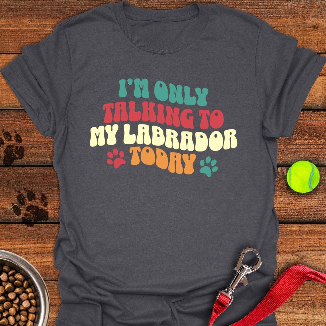 I'm Only Talking To My Labrador Today T-Shirt Dark Heather