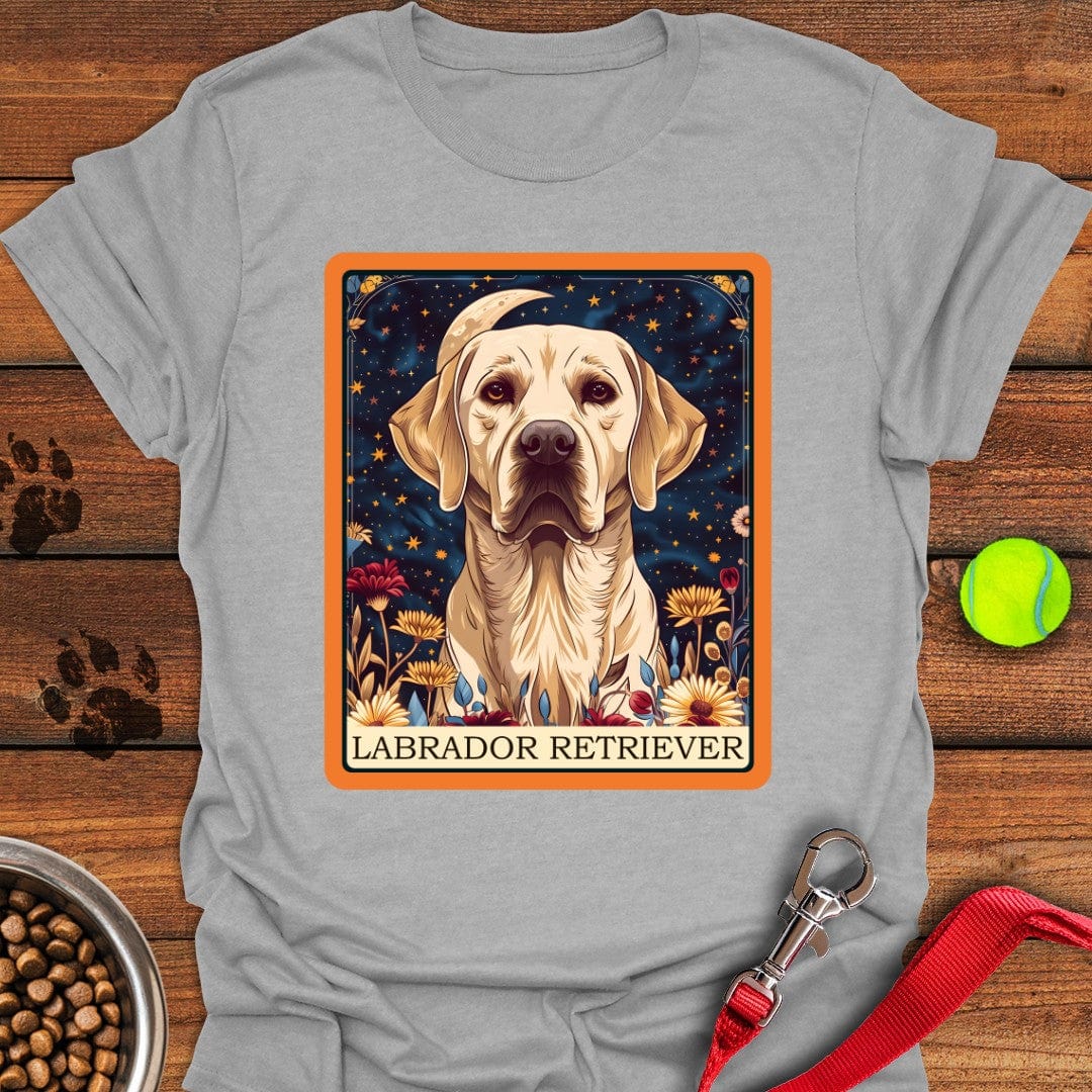 Yellow Labrador Tarot Card T-Shirt Sport Grey