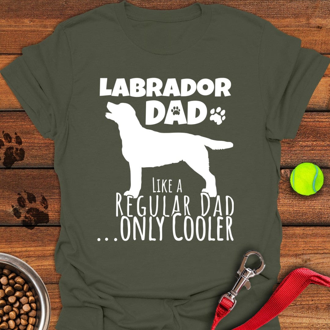 Labrador Dad T-Shirt Military Green