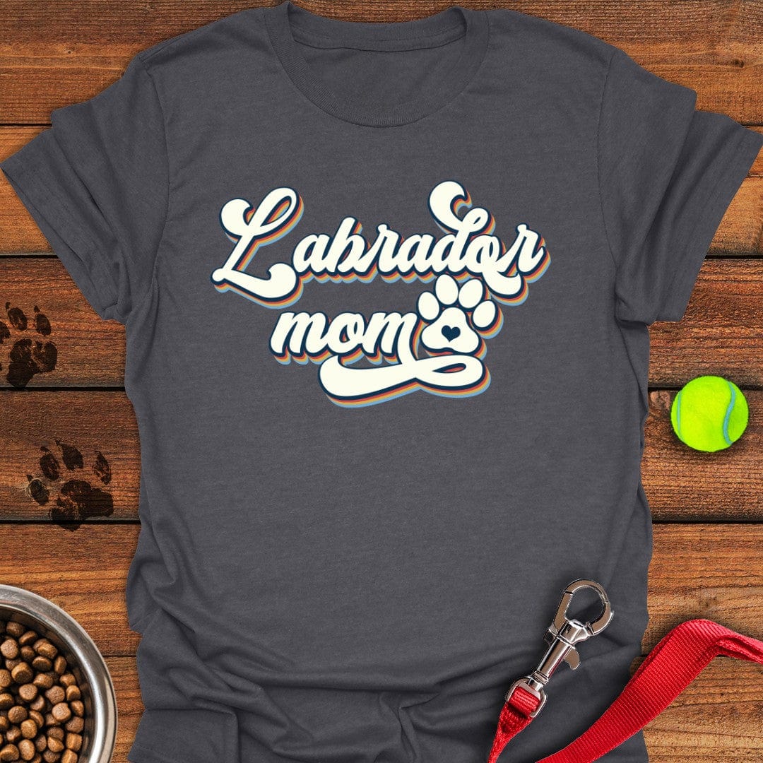 Labrador Mom Retro T-Shirt Dark Heather