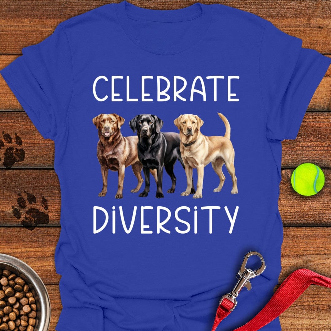 Celebrate Diversity Labrador T-Shirt Royal