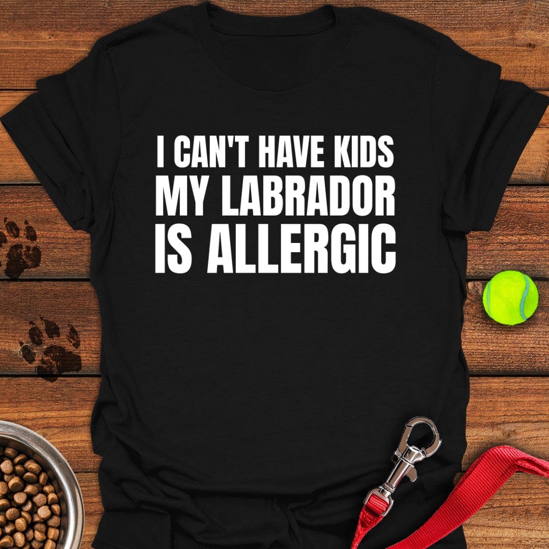 Funny Allergic Labrador T-Shirt Black