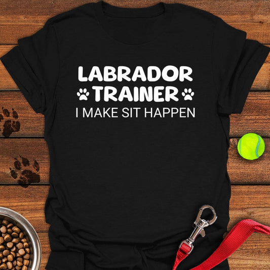 Funny Labrador Trainer T-Shirt Black
