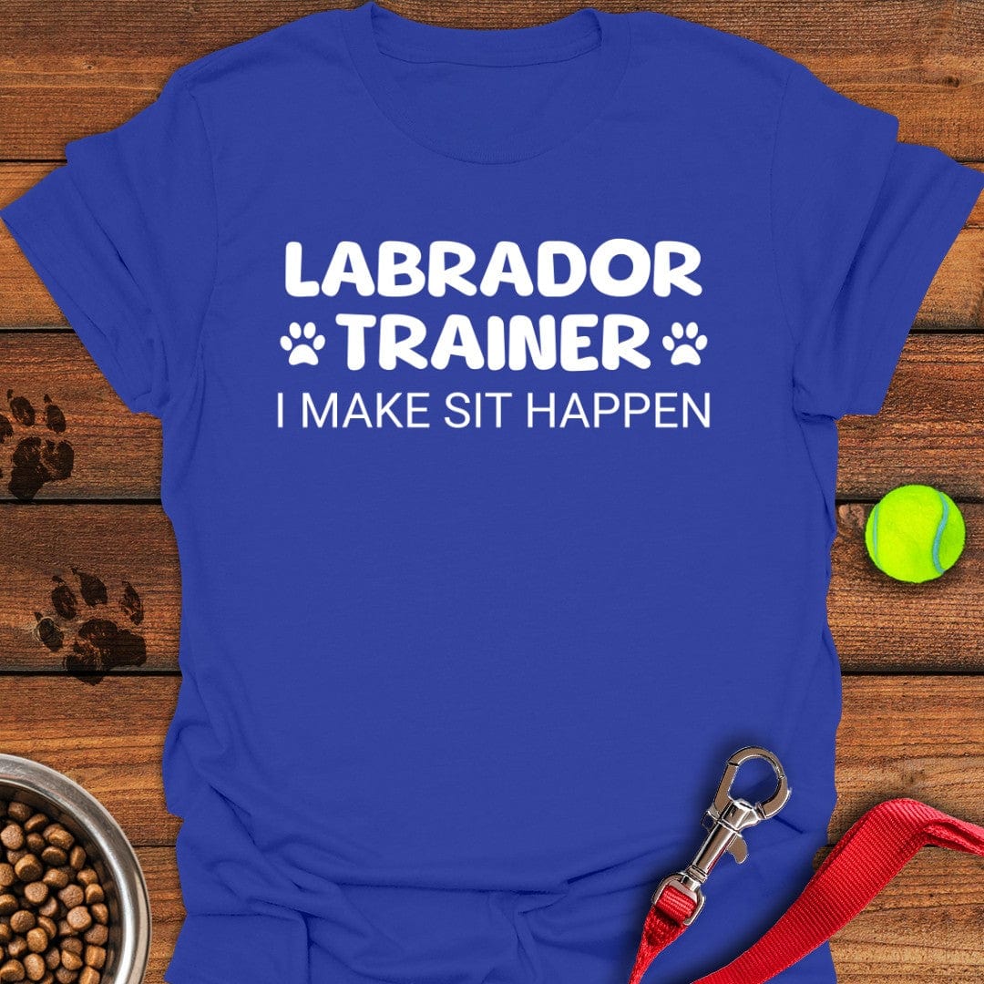Funny Labrador Trainer T-Shirt Royal