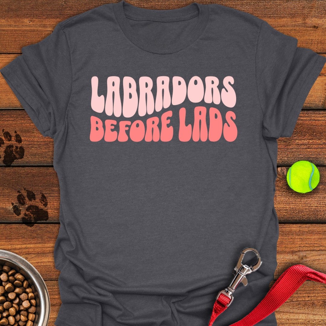 Labradors Before Lads T-Shirt Dark Heather