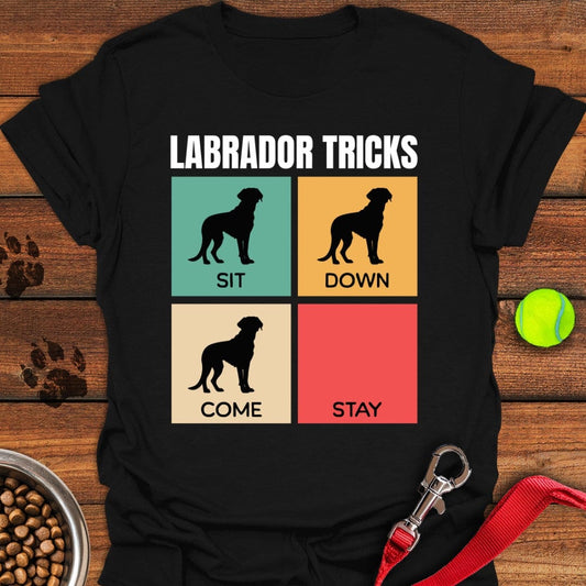 Funny Labrador Tricks T-Shirt Black