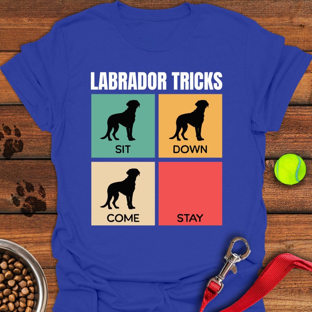 Funny Labrador Tricks T-Shirt Royal